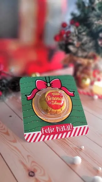 Cartão com Bombom- Mimo de Natal
