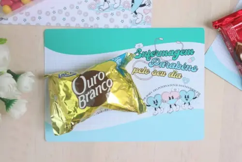 Cartão com Bombom- Enfermagem