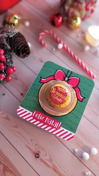 Cartão com Bombom- Mimo de Natal