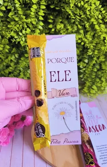 Cartão com Bombom- Páscoa