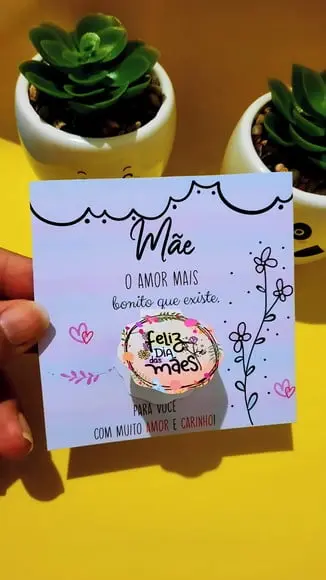 Cartão com Brinco- Dia das MÃES