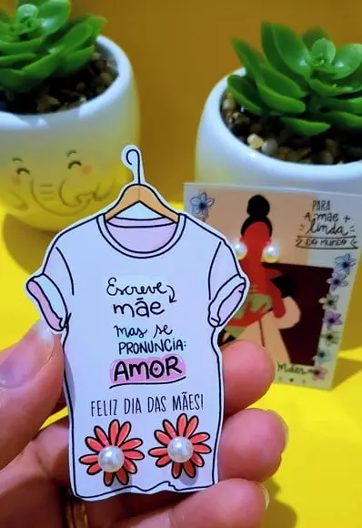 Cartão com Brinco- Dia das Mães