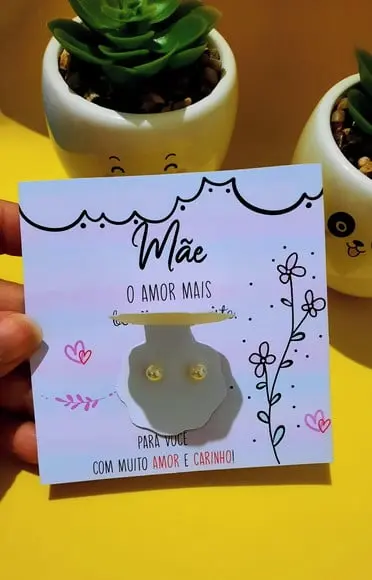 Cartão com Brinco- Dia das MÃES
