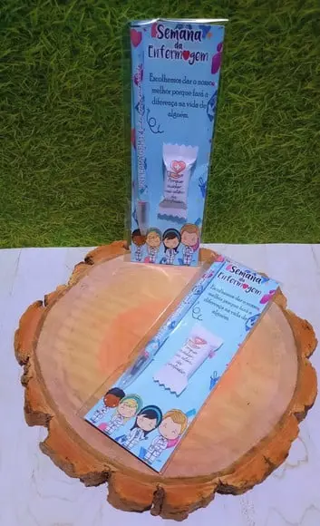 Cartão com Caneta e Bis- Enfermagem