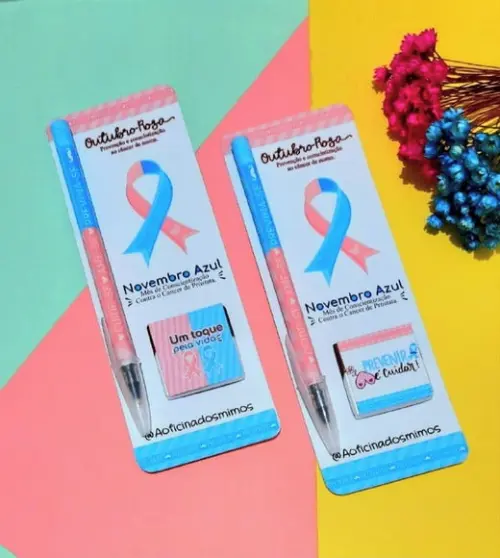 Cartão com Caneta e Chocolatinho Cacau Show 5g