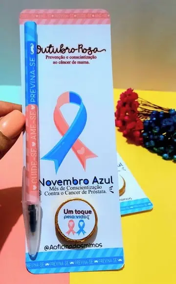 Cartão com Caneta e Moeda de Chocolate ao Leite