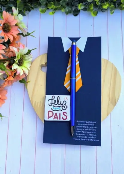 Cartão com Caneta e Tablete Cacau Show 5g- Dia dos Pais