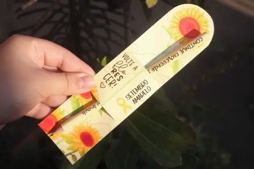 Cartão com Caneta ou Lápis- Setembro Amarelo -leia Descrição