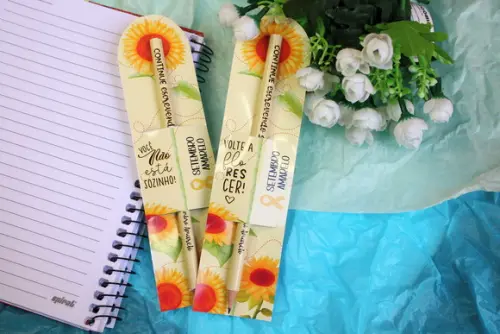 Cartão com Caneta ou Lápis- Setembro Amarelo -leia Descrição