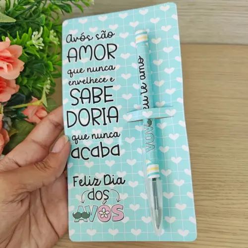 Cartão com Caneta- Dia dos Avós