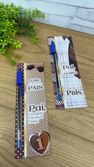 Cartão com Caneta- Dia dos Pais