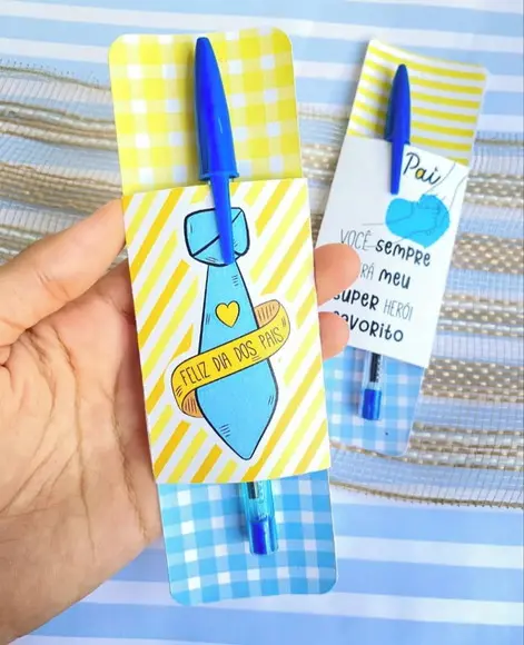 Cartão com Caneta- Dia dos Pais