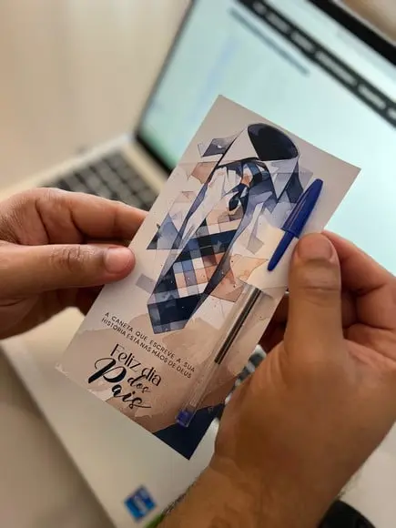 Cartão com Caneta- Dia dos Pais