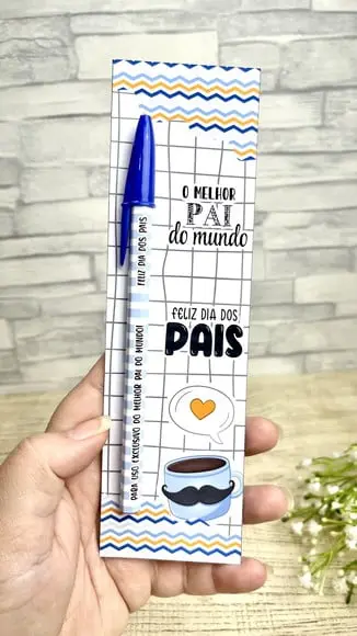 Cartão com Caneta- Dia dos Pais