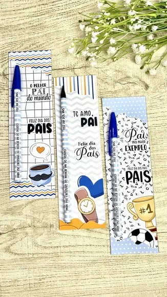 Cartão com Caneta- Dia dos Pais