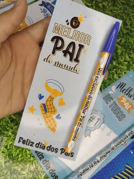 Cartão Com Caneta- Dia Dos Pais