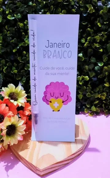 Cartão com Caneta- Janeiro Branco