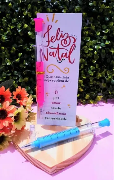 Cartão com Caneta- Natal