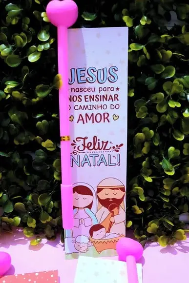 Cartão com Caneta- Natal