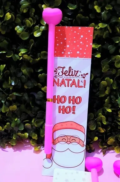 Cartão com Caneta- Natal