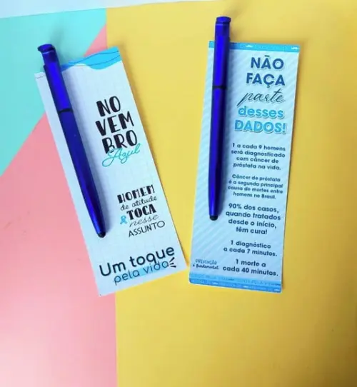 Cartão com Caneta- Novembro Azul