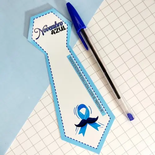 Cartão com Caneta- Novembro Azul