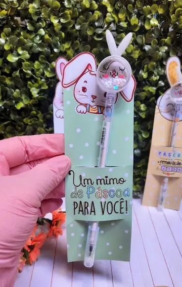 Cartão com Caneta- Páscoa