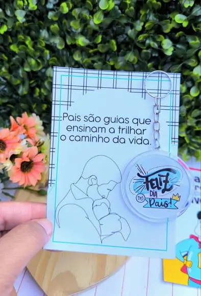 Cartão com Chaveiro- Dia dos Pais