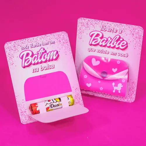 Cartão com Chocolate Baton- Barbie