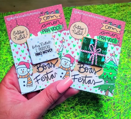 Cartão com Chocolate Cacau Show 5g- Mimo Boas Festas