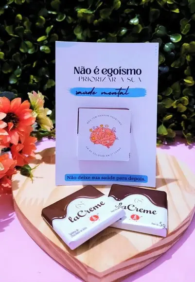 Cartão com Chocolatinho Cacau Show 5g- Janeiro Branco