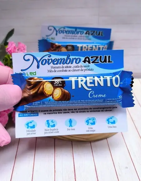 Cartão com Chocolate Trento- Novembro Azul