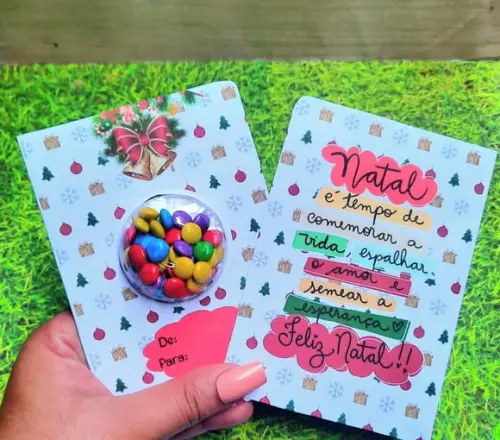 Cartão com Coloreti (docinhos)- Boas Festas