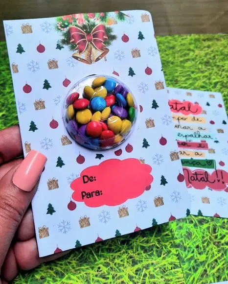 Cartão com Coloreti (docinhos)- Boas Festas