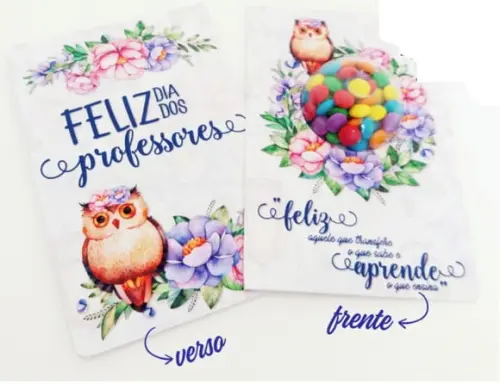 Cartão Com Coloreti (docinhos)- Dia Dos Professores