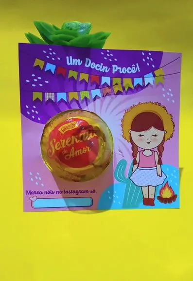Cartão com Coloreti ou Bombom- Festa Junina