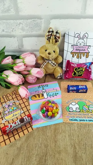 Cartão com Doce a Sua Escolha- Páscoa