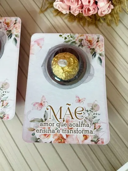 Cartão com Ferrero Rocher- Dia das Mães