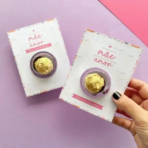 Cartão com Ferrero Rocher- Dia das Mães