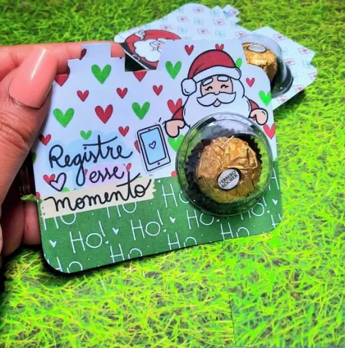 Cartão com Ferrero Rocher- Mimo de Natal