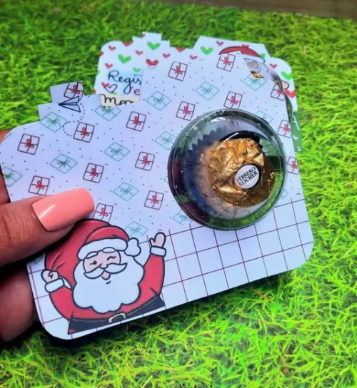 Cartão com Ferrero Rocher- Mimo de Natal