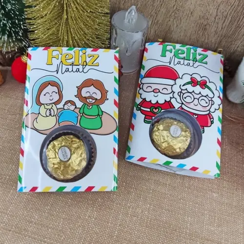 Cartão com Ferrero Rocher- Natal