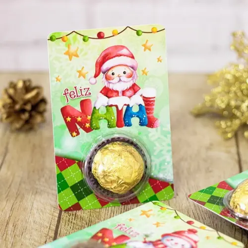 Cartão com Ferrero Rocher- Natal