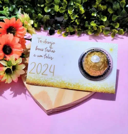 Cartão com Ferrero Rocher- Natal