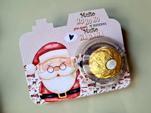 Cartão com Ferrero Rocher- Natal