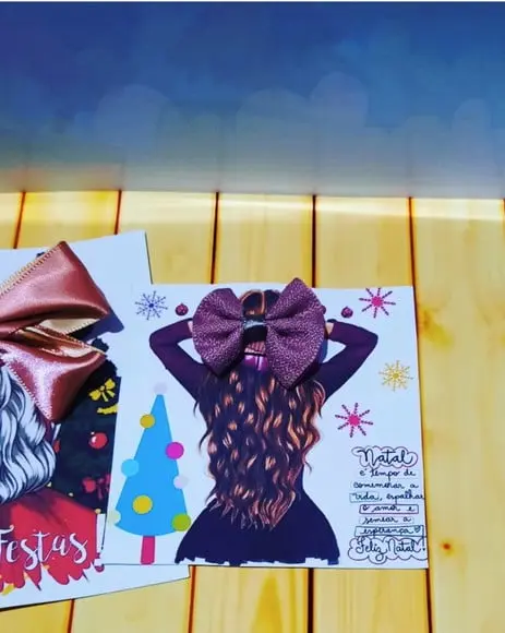 Cartão com laço- NATAL