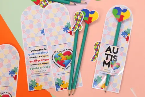 Cartão com Lápis- Autismo