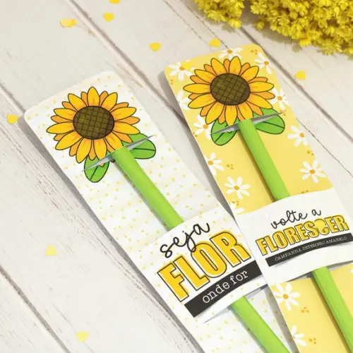 Cartão com Lápis- Setembro Amarelo