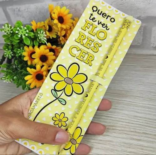 Cartão com Lápis- Setembro Amarelo