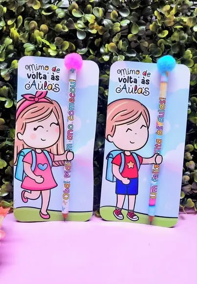 Cartão com Lápis- Volta Ás Aulas